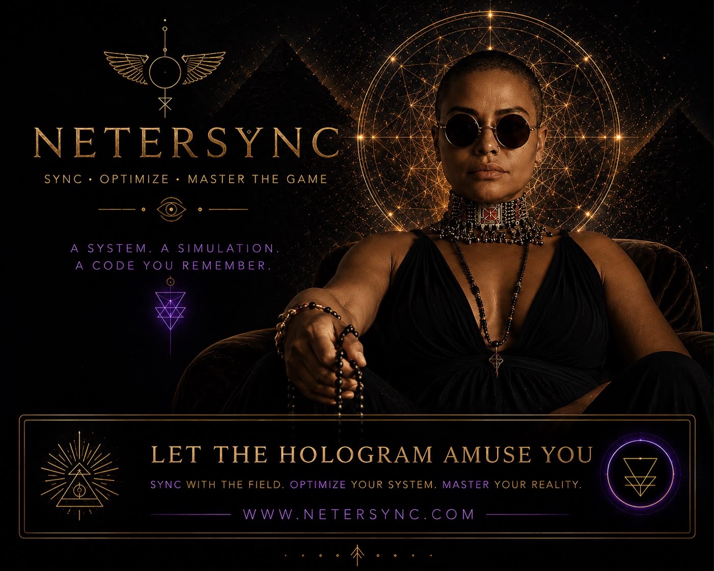 NeterSync invitation. Let the hologram amuse you.